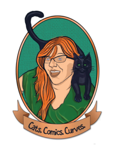 Paige N Colwell | Cats. Comics. Curves. Logo