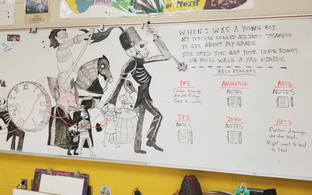 The Black Parade White Board Art